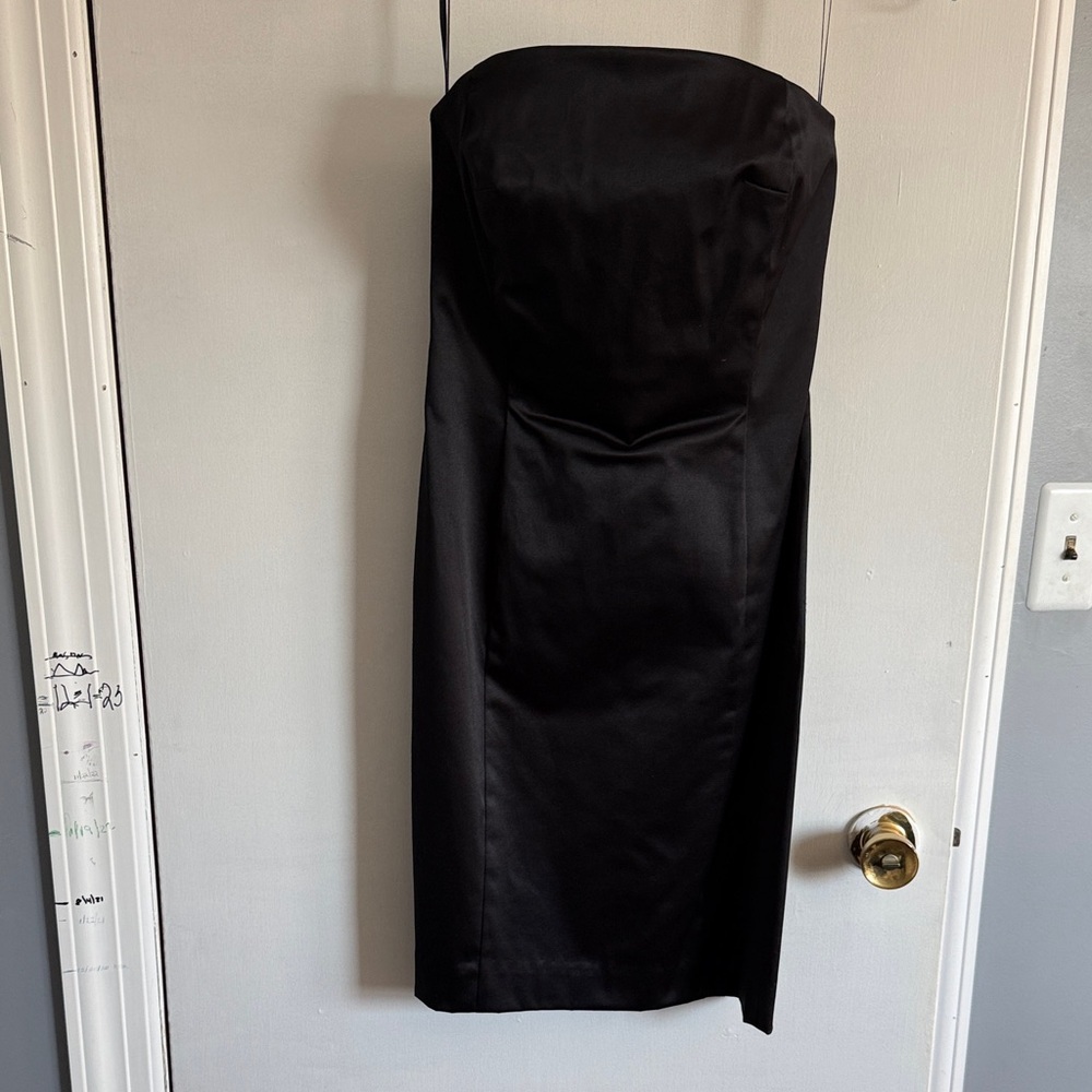 Isaac Mizrahi Strapless Black Sheath Dress